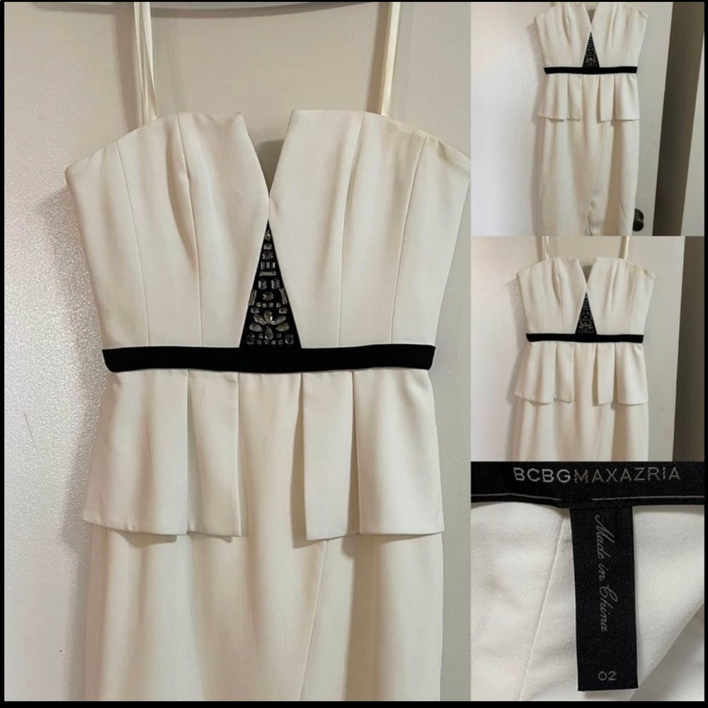 BCBG off white dress- size 2 - only worn once.